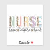 ナースラヴインスパイアヒールレオパードプリントパステル シール (シート)