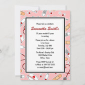 ナースリタイアメントパーティーピンク 招待状 (裏面)