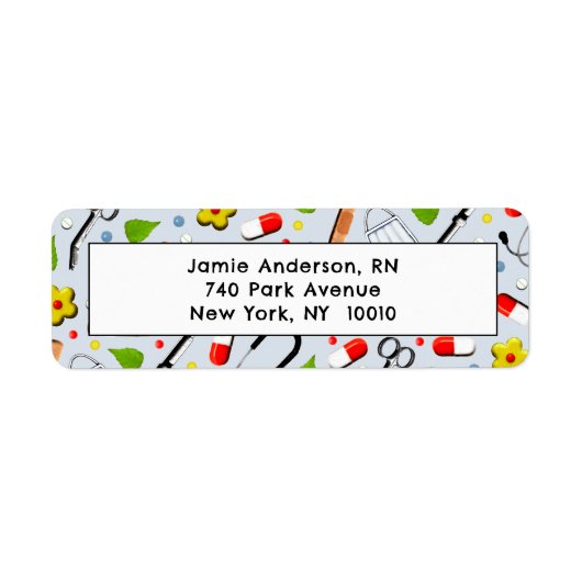 ナースリターンアドレス ラベル (正面)