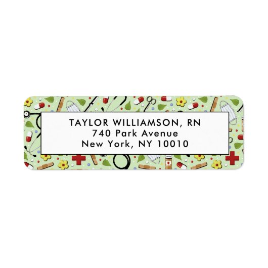 ナースリターンアドレス ラベル (正面)