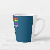 ナースレインボーフラッグLGBT Q カッコいいゲイプライドAlly カフェラテマグ (右)