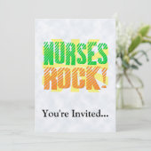 ナースロック、オレンジ、グリーンおもしろい 招待状 (スタンド正面)