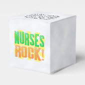 ナースロック、オレンジ/緑のおもしろいナース フェイバーボックス (正面サイド)