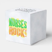 ナースロック、オレンジ/緑のおもしろいナース フェイバーボックス (裏面サイド)