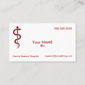 ナースロッド・オブ・アスレピウス・ホワイト 名刺 (正面)