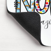 ナースワンアメージングスーパーヒーローモダンタイポグラフィ マウスパッド (コーナー)