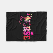 ナースヴァレンティーンズデイバレンタインスクラブトップ女性Scr フリースブランケット (正面(横))