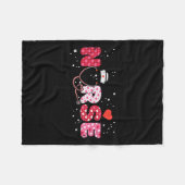 ナースヴァレンティーンズデイバレンタインスクラブトップ女性Scr フリースブランケット (正面(横))