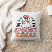 ナース不気味ハロウィーンの衣装 – エリーエレガンス クッション (ブランケット)