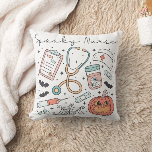 ナース不気味ハロウィーン クッション (ブランケット)