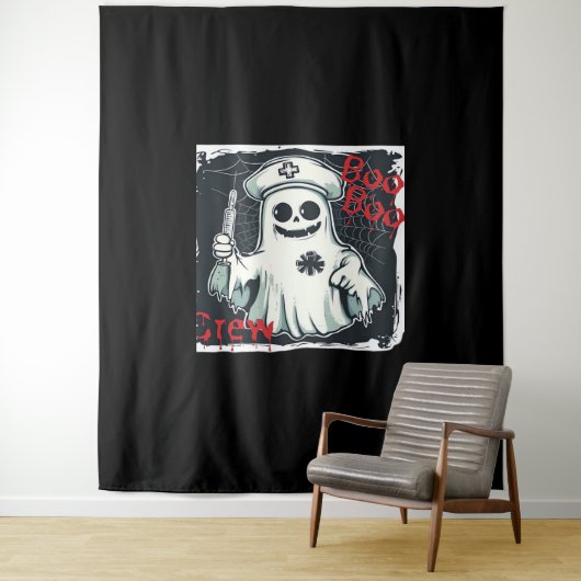 ナース不気味幽霊幽霊のよく出るクルーGhostly N タペストリー (インサイチュ)