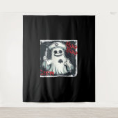 ナース不気味幽霊幽霊のよく出るクルーGhostly N タペストリー (正面)