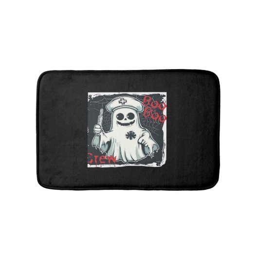 ナース不気味幽霊幽霊のよく出るクルーGhostly N バスマット (正面)