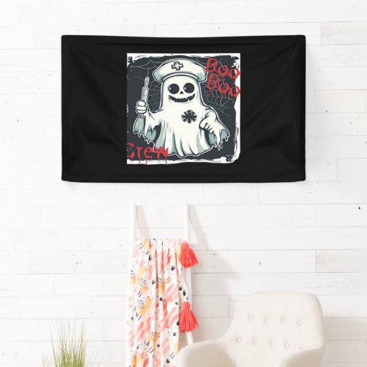 ナース不気味幽霊幽霊のよく出るクルーGhostly N 横断幕 (インサイチュ)