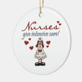 ナース与えのTシャツとギフト セラミックオーナメント (左)