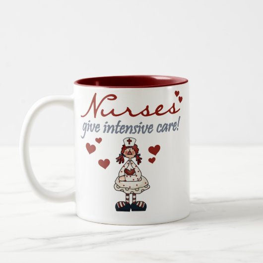 ナース与えのTシャツとギフト ツートーンマグカップ (左)