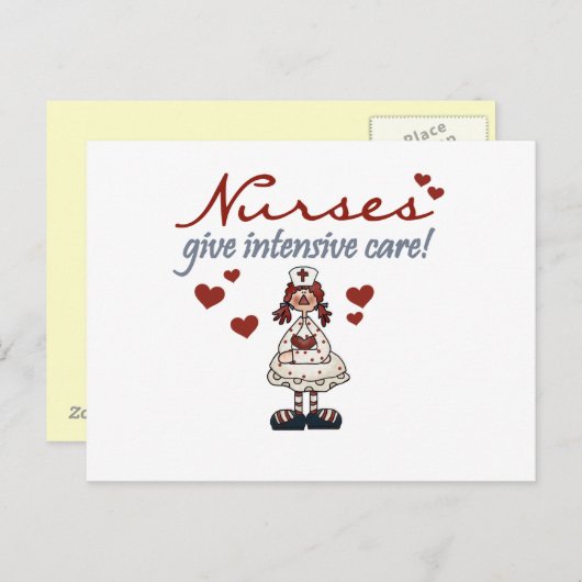 ナース与えのTシャツとギフト ポストカード (正面/裏面)