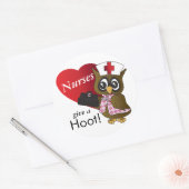 ナース与えフクロウ ラウンドシール (封筒)