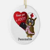 ナース与え·ア·フット！フクロウナース セラミックオーナメント (右)