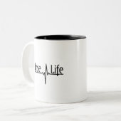 ナース人生のEKG ツートーンマグカップ (正面左)