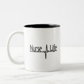 ナース人生のEKG ツートーンマグカップ (左)