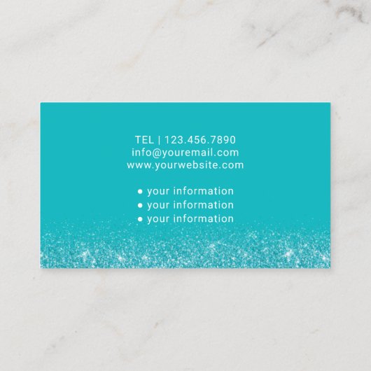ナース介護エレガントターコイズ 名刺 (裏面)