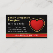 ナース介護エレガント者Medical Black 名刺 (正面)