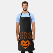 ナース介護ハロウィンブハロウィンオレンジ幽霊 エプロン (着用した状態)
