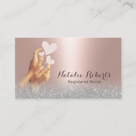 ナース介護モダンバラ金ゴールド医療気に 名刺 (正面)