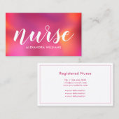 ナース介護モダンバラ金ゴールド医療 名刺 (正面/裏面)