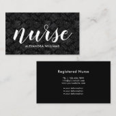 ナース介護モダン者Medical Black 名刺 (正面/裏面)