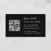 ナース介護モダン金グリッター医療 名刺 (裏面)