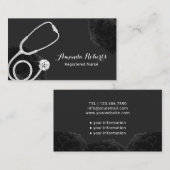 ナース介護医療用ブエレガントラックフローラ 名刺 (正面/裏面)