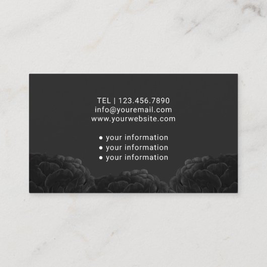 ナース介護医療用ブエレガントラックフローラ 名刺 (裏面)