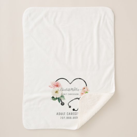 ナース介護者フローラ聴診器のプロモーション シェルパブランケット (正面)