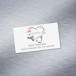 ナース介護者フローラ聴診器のプロモーション マグネット名刺