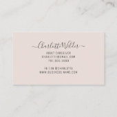 ナース介護者フローラ聴診器名刺 名刺 (裏面)