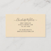 ナース介護者フローラ聴診器名刺 名刺 (裏面)