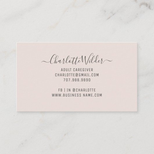 ナース介護者フローラ聴診器温度計 名刺 (裏面)