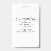 ナース介護者フローラ聴診器 バッジ (Back)