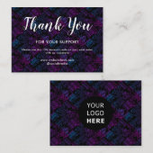 ナース介護者メディカルブラックサンキューカード ノートカード (正面/裏面)