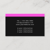 ナース介護者モダンピンク聴診器医療 名刺 (裏面)