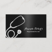 ナース介護者モダンブラック・メディカル 名刺 (正面)