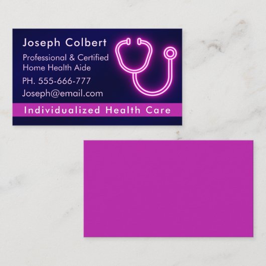 ナース介護者モダンブルーメディカル 名刺 (正面/裏面)