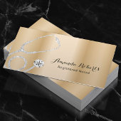 ナース介護者モダン金ゴールド気に医療 名刺