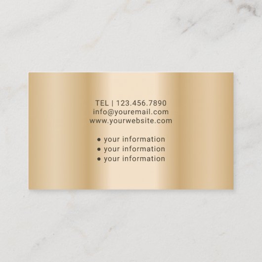 ナース介護者モダン金ゴールド気に医療 名刺 (裏面)