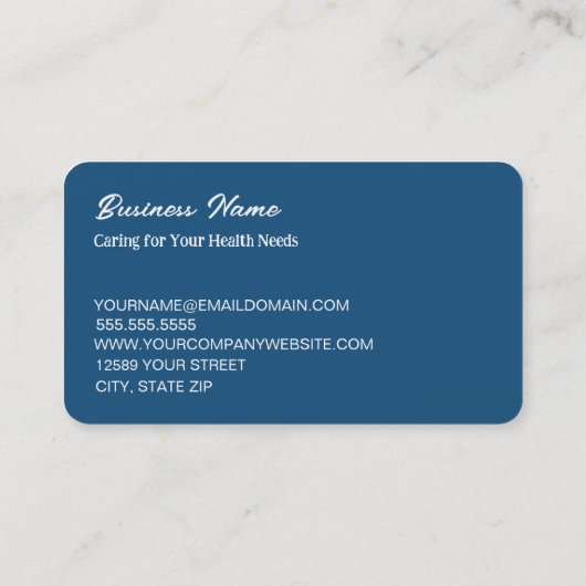 ナース介護者介護 名刺 (裏面)