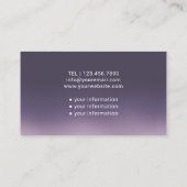 ナース介護者医療エレガント紫グラデーション 名刺 (裏面)