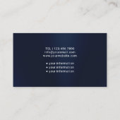 ナース介護者医療モダンネイビーブルー 名刺 (裏面)