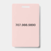 ナース介護者赤面ピンク バッジ (Back)